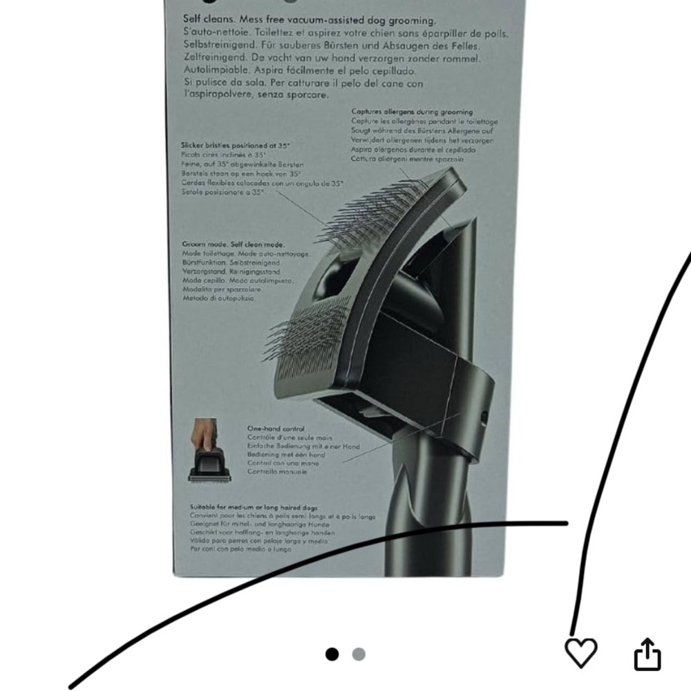 Dyson Silver and Black Grooming Tool